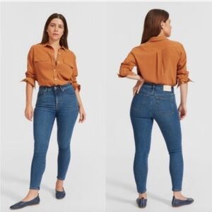 Everlane the Curvy High-Rise Skinny Jean 30 regular medium blue